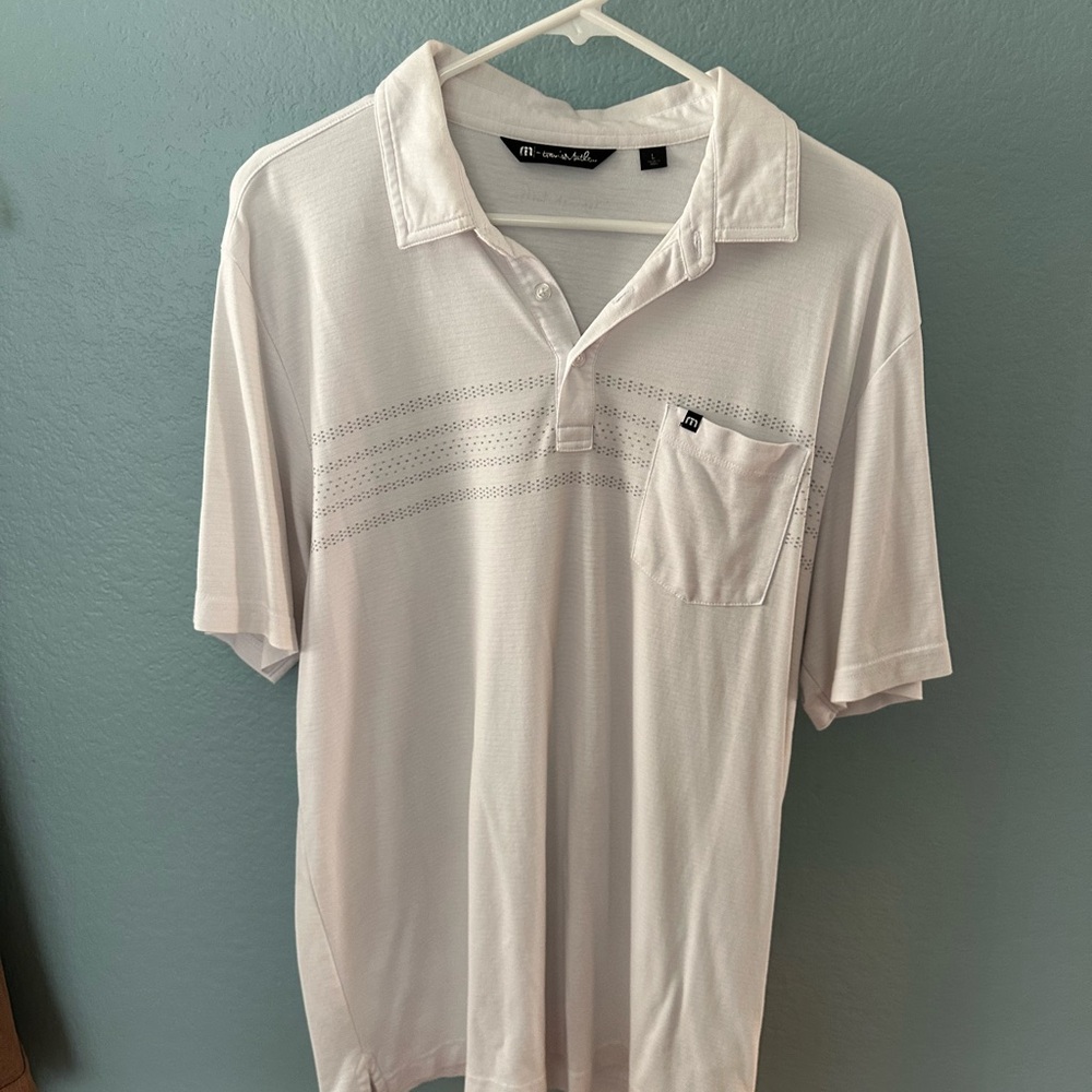 Travis Mathew White Polo Shirt